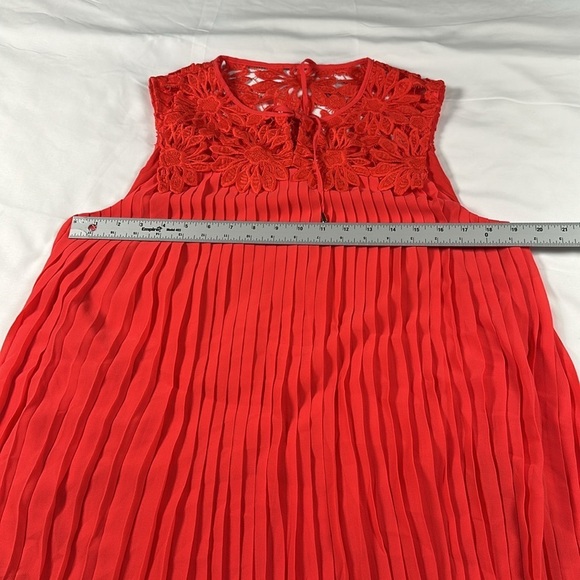 Ted Baker Red Sleeveless Bib Collar Blouse - Picture 11 of 11